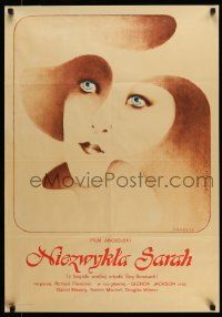 2p310 INCREDIBLE SARAH Polish 23x33 '78 Danka art of Glenda Jackson as actress Sarah Bernhardt!