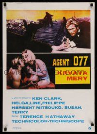 2p483 AGENT 077 MISSION BLOODY MARY Yugoslavian 20x28 '65 Grieco's Agente 077 missione Bloody Mary