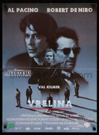 2p535 HEAT 2-sided Yugoslavian 18x25 '95 Al Pacino, Robert De Niro, Val Kilmer, Michael Mann!