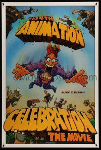2r003 4th ANIMATION CELEBRATION 1sh '92 wacky cartoon artwork of cavemen!