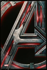2r076 AVENGERS: AGE OF ULTRON teaser DS 1sh '15 Marvel Comics, Scarlett Johansson, Assemble!