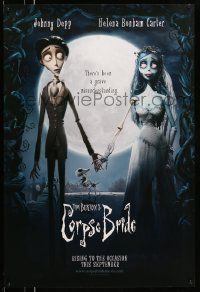 2r164 CORPSE BRIDE teaser DS 1sh '05 Tim Burton stop-motion animated horror musical!