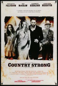 2r165 COUNTRY STRONG advance DS 1sh '10 Gwyneth Paltrow, Tim McGraw, Garrett Hedlund!