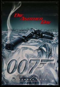 2r197 DIE ANOTHER DAY teaser DS 1sh '02 Pierce Brosnan as James Bond, cool image of gun melting ice