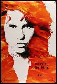 2r201 DOORS teaser DS 1sh '90 cool image of Val Kilmer as Jim Morrison, directed by Oliver Stone!