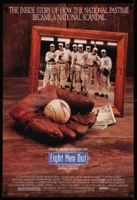 2r216 EIGHT MEN OUT 1sh '88 John Sayles, John Cusack, Chicago Black Sox, baseball!