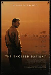 2r221 ENGLISH PATIENT 1sh '97 Ralph Fiennes, love lives forever, Best Picture Winner!