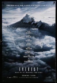 2r225 EVEREST teaser DS 1sh '15 cool image of the massive mountain rising over the clouds!
