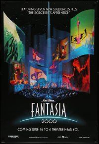 2r243 FANTASIA 2000 advance DS 1sh '99 Walt Disney cartoon set to classical music!
