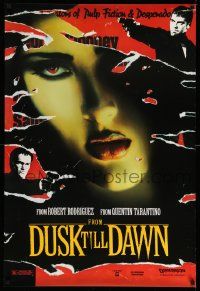 2r273 FROM DUSK TILL DAWN teaser 1sh '95 George Clooney & Quentin Tarantino w/sexy vampire!