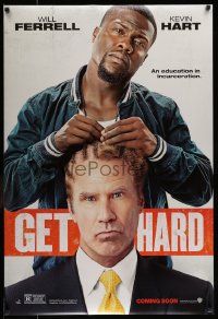 2r282 GET HARD teaser DS 1sh '15 wacky image of Ferrell and Hart, an education in incarceration!