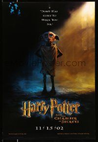 2r318 HARRY POTTER & THE CHAMBER OF SECRETS teaser DS 1sh '02 Dobby has come to warn you!
