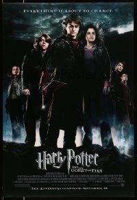 2r322 HARRY POTTER & THE GOBLET OF FIRE advance DS 1sh '05 Daniel Radcliffe, Emma Watson, Grint!