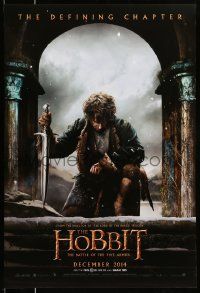 2r352 HOBBIT: THE BATTLE OF THE FIVE ARMIES teaser DS 1sh '14 Martin Freeman as Bilbo Baggins!