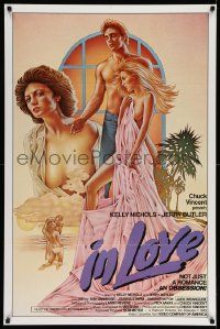 2r387 IN LOVE 1sh '83 Jerry Butler, Kelly Nichols, sexy near-naked art of main stars!