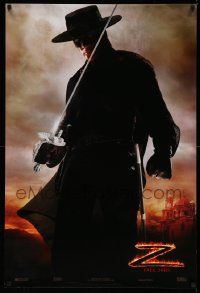 2r459 LEGEND OF ZORRO teaser DS 1sh '05 great image of Antonio Banderas in the title role!