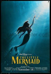 2r471 LITTLE MERMAID advance DS 1sh R97 Ariel swimming to the surface, Disney underwater cartoon!