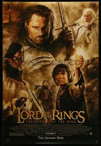 2r479 LORD OF THE RINGS: THE RETURN OF THE KING recalled advance DS 1sh '03 Jackson, cast montage!