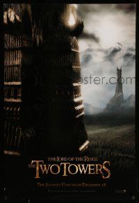 2r485 LORD OF THE RINGS: THE TWO TOWERS teaser 1sh '02 Peter Jackson & J.R.R. Tolkien epic!