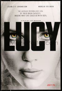 2r493 LUCY teaser DS 1sh '14 cool image of Scarlett Johansson in the title role!