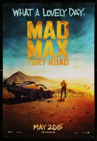 2r499 MAD MAX: FURY ROAD teaser DS 1sh '15 Tom Hardy in the title role with his V8 Interceptor car!