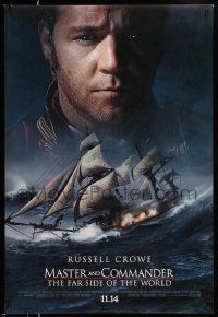 2r509 MASTER & COMMANDER style A advance DS 1sh '03 Russell Crowe, Paul Bettany, Peter Weir!