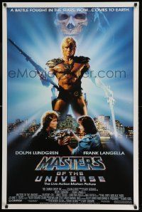 2r510 MASTERS OF THE UNIVERSE 1sh '87 great photo image of Dolph Lundgren as He-Man!