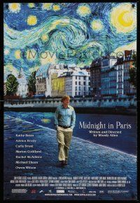 2r533 MIDNIGHT IN PARIS 1sh '11 cool image of Owen Wilson under Van Gogh's Starry Night!