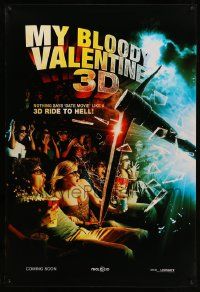2r558 MY BLOODY VALENTINE 3D teaser DS 1sh '09 Jensen Ackles, Jamie King, 3D ride to hell!