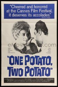 2r585 ONE POTATO, TWO POTATO reviews 1sh '64 Barbara Barrie, forbidden interracial love!