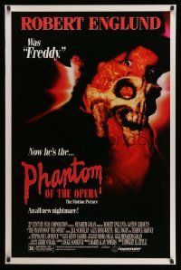 2r597 PHANTOM OF THE OPERA 1sh '89 Robert Englund was Freddy and now he's the phantom!