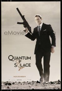 2r623 QUANTUM OF SOLACE teaser DS 1sh '08 Daniel Craig as Bond with silenced H&K UMP submachine gun