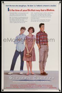 2r698 SIXTEEN CANDLES 1sh '84 Molly Ringwald, Anthony Michael Hall, directed by John Hughes!