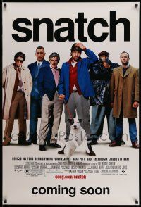 2r702 SNATCH advance DS 1sh '00 cool image of Brad Pitt, Jason Statham, Benicio Del Toro & cast!