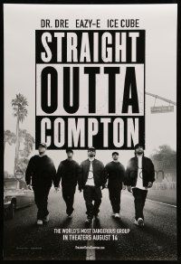 2r737 STRAIGHT OUTTA COMPTON teaser DS 1sh '15 Hawkins, Mitchell, Jackson, Brown J.R. and Hodge!