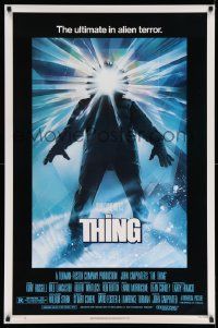 2r766 THING 1sh '82 John Carpenter classic sci-fi horror, Drew Struzan, regular credit design!