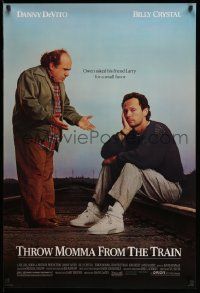 2r773 THROW MOMMA FROM THE TRAIN 1sh '87 great image of Danny DeVito, Billy Crystal!