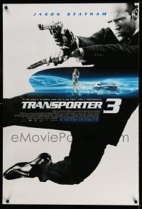 2r789 TRANSPORTER 3 advance DS 1sh '08 cool image of Jason Statham with two pistols!