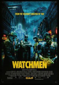 2r822 WATCHMEN 03.06.09 advance DS 1sh '09 Zack Snyder, Billy Crudup, Jackie Earle Haley!