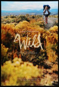 2r828 WILD teaser DS 1sh '14 cool image of Reese Witherspoon hiking on desolate road!