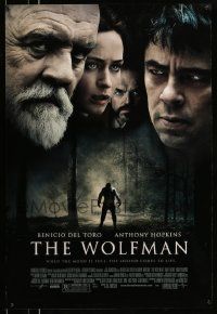 2r833 WOLFMAN DS 1sh '10 Benicio Del Toro, Anthony Hopkins, Emily Blunt & Hugo Weaving!