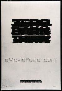 2r848 ZERO DARK THIRTY teaser DS 1sh '12 Jessica Chastain, cool redacted title design!