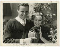 2s085 ALL AMERICAN 8x10.25 still '32 smiling portrait of John Darrow with football & June Clyde!