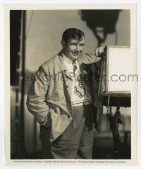 2s090 ANDY DEVINE 8.25x10 still '39 great smiling portrait posing by set equipment by Ray Jones!