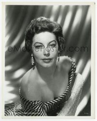 2s107 AVA GARDNER 8x10.25 still '50s close portrait with very low-cut blouse showing cleavage!