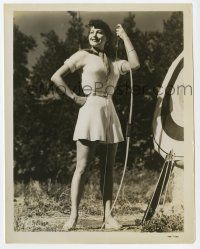 2s106 AVA GARDNER 8x10.25 still '50 finds archery is superb help in keeping her glamorous figure!