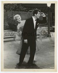 2s123 BELLS ARE RINGING 8x10 still '60 great image of Judy Holliday hiding from Dean Martin!