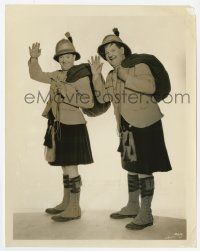 2s150 BONNIE SCOTLAND 8x10.25 still '35 Stan Laurel & Oliver Hardy in uniform with kilts!
