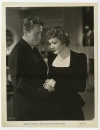 2s153 BOOM TOWN 8x10.25 still '40 close up of Spencer Tracy consoling sad Claudette Colbert!