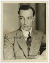 2s171 BUSTER KEATON 8x10.25 still '33 close portrait of The Great Stone Face wearing suit & tie!